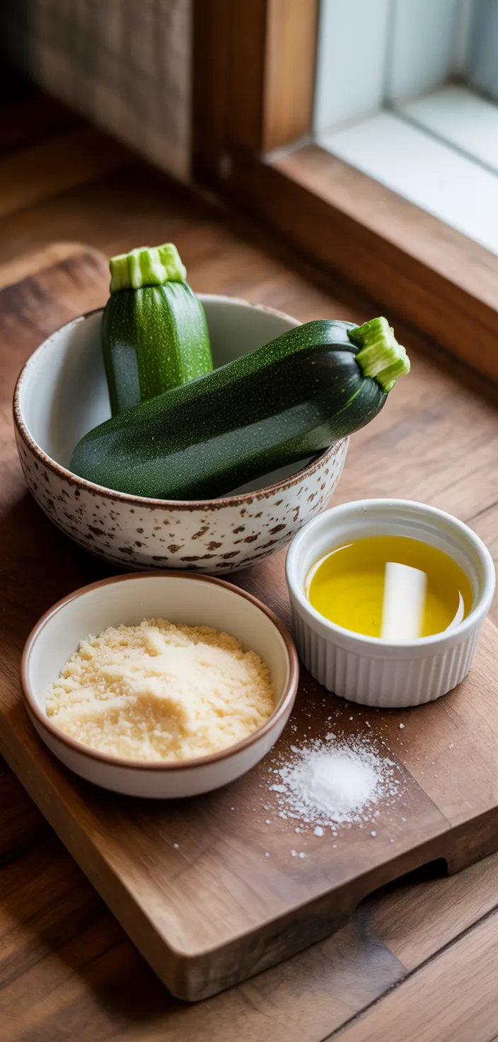 Ingredients photo for Easy Parmesan Zucchini Fries Recipe