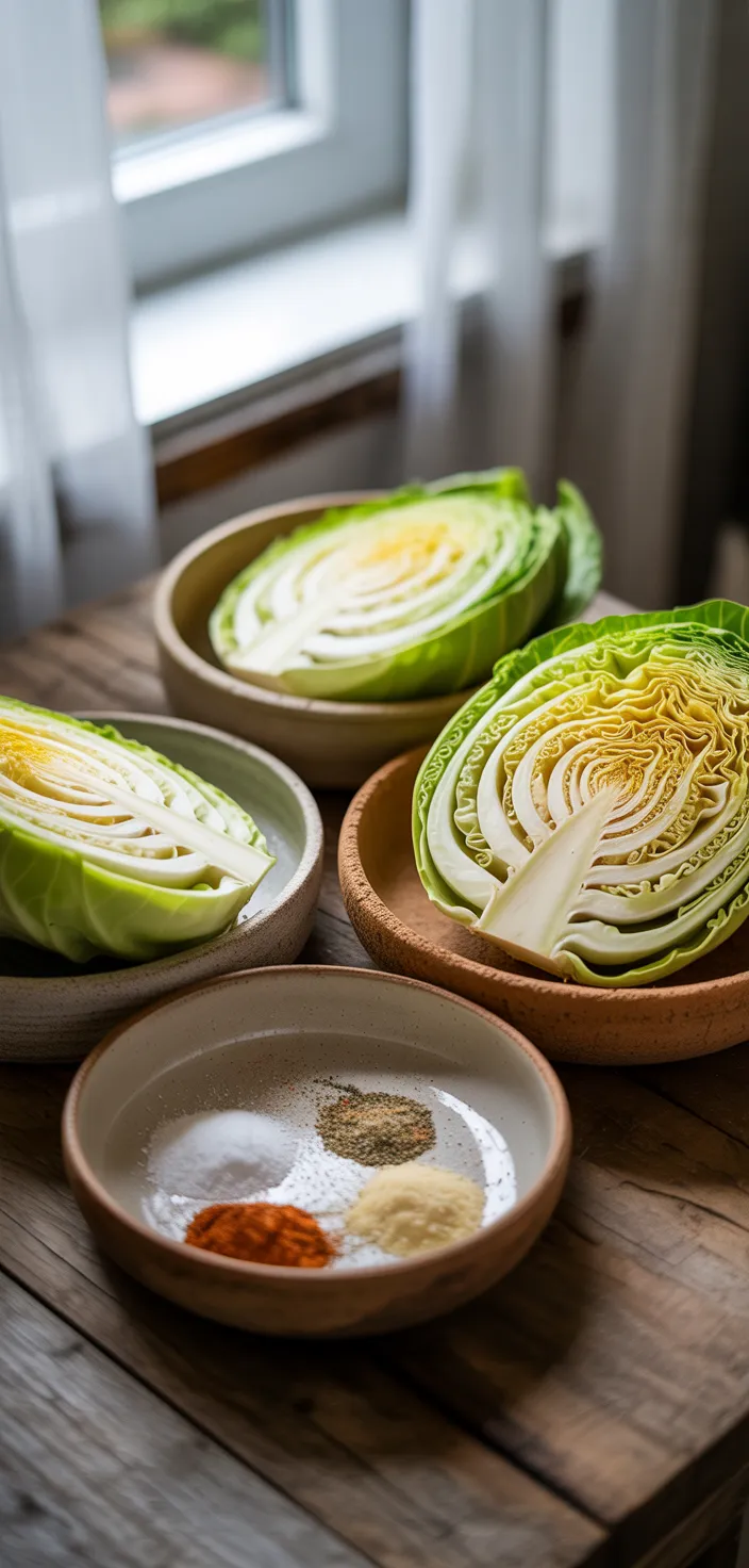 Ingredients photo for Roasted Cabbage Steaks Recipe