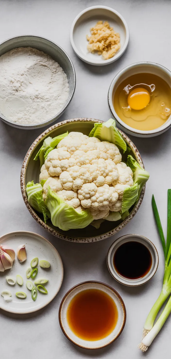 Ingredients photo for Sticky Sesame Cauliflower Recipe