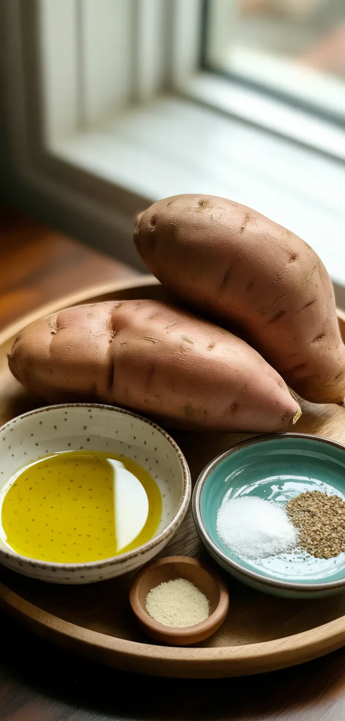 Ingredients photo for Air Fryer Baked Sweet Potatoes (Crispy And Tender) Recipe