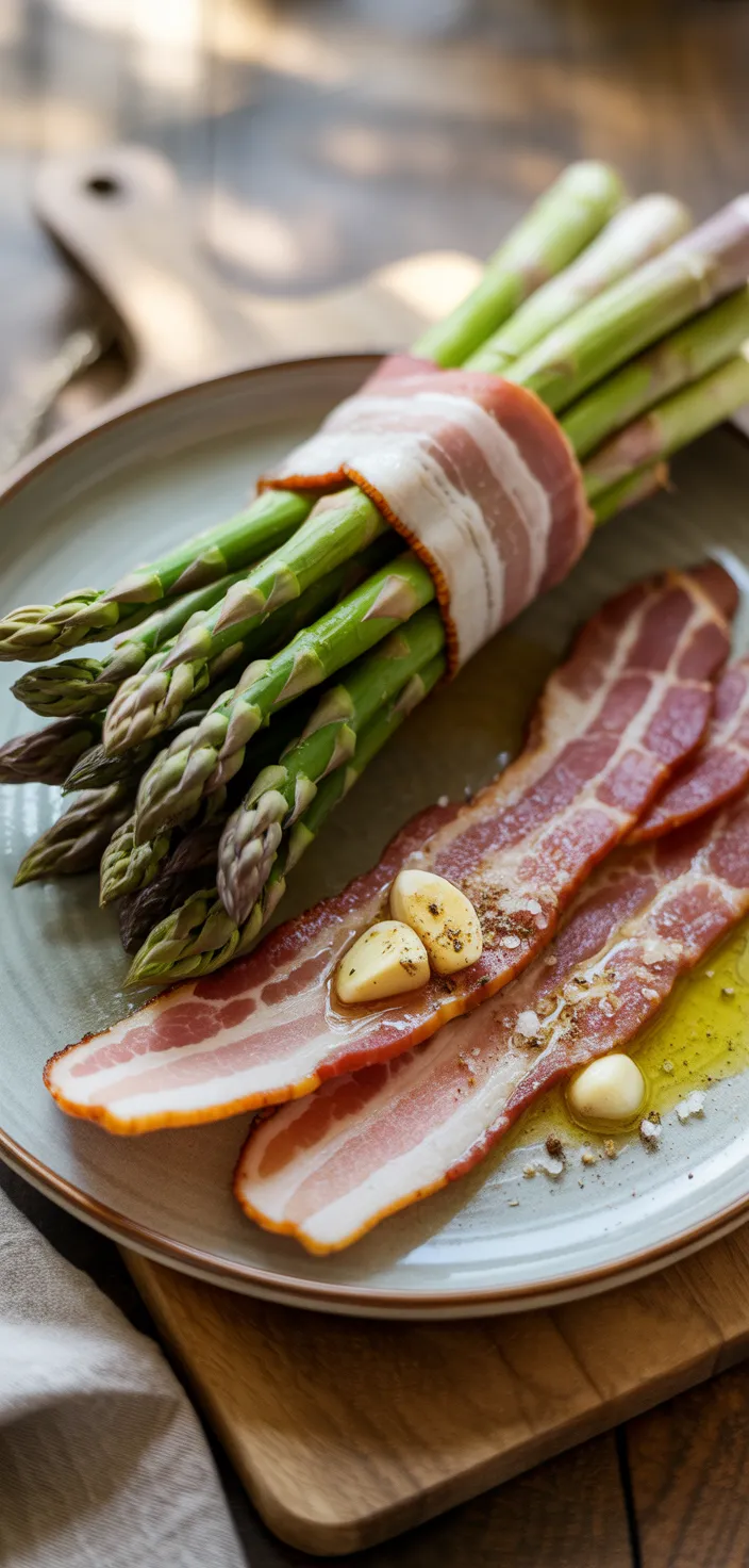 Ingredients photo for Bacon Wrapped Asparagus Bundles Recipe