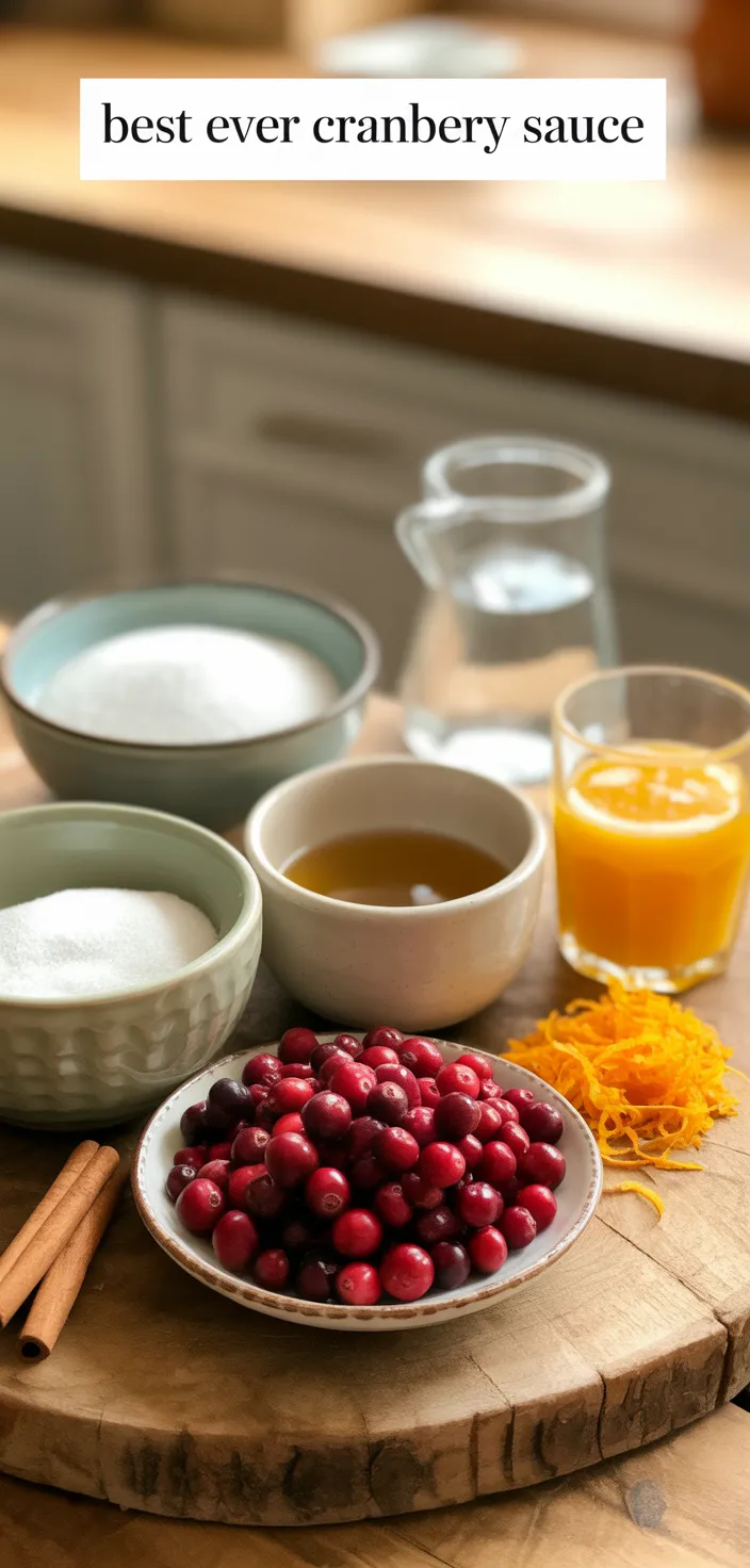 Ingredients photo for Best Ever Cranberry Sauce Recipe