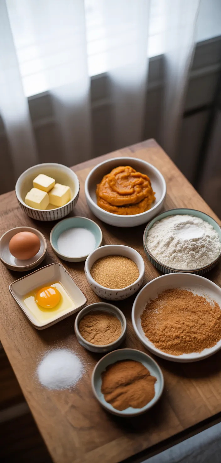 Ingredients photo for Brown Butter Pumpkin Snickerdoodle Cookies Recipe