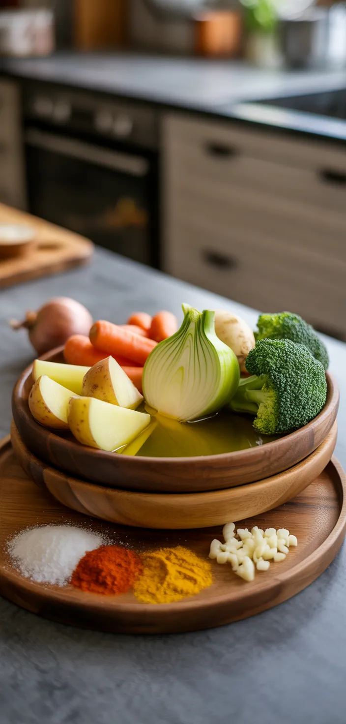 Ingredients photo for Healthy Broccoli Cheddar Soup Recipe