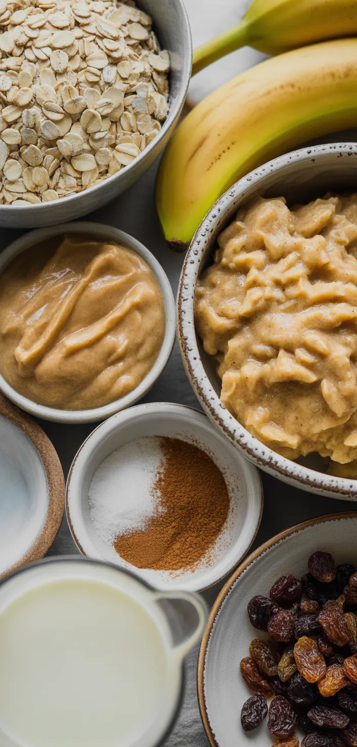 Ingredients photo for Healthy Oatmeal Breakfast Cookies For Babies And Toddlers Recipe