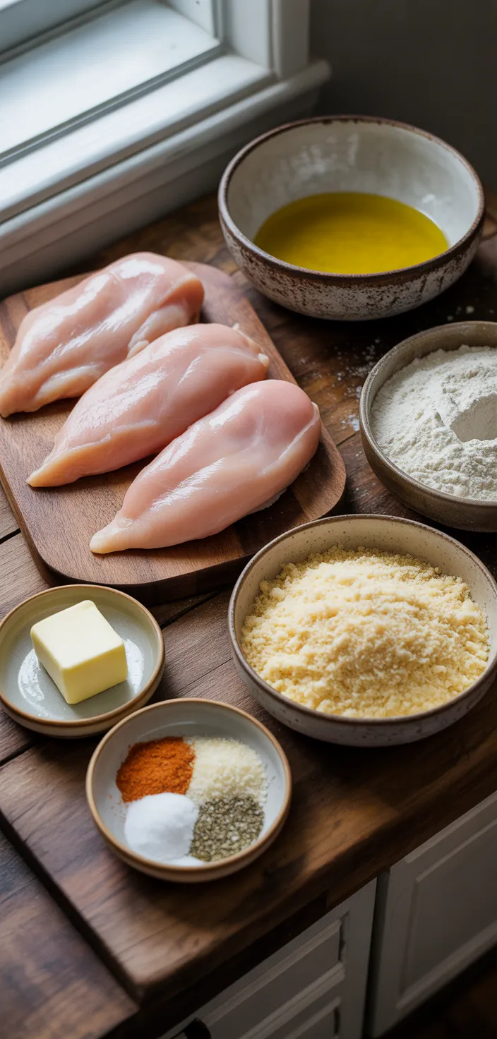 Ingredients photo for Parmesan Crusted Chicken Recipe