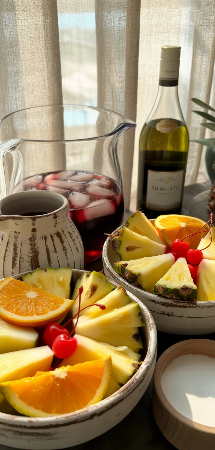 Ingredients photo for Pina Colada Sangria Recipe