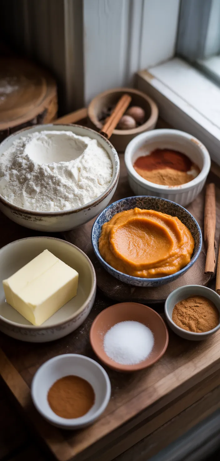 Ingredients photo for Pumpkin Cupcakes With Cinnamon Cream Cheese Frosting Recipe