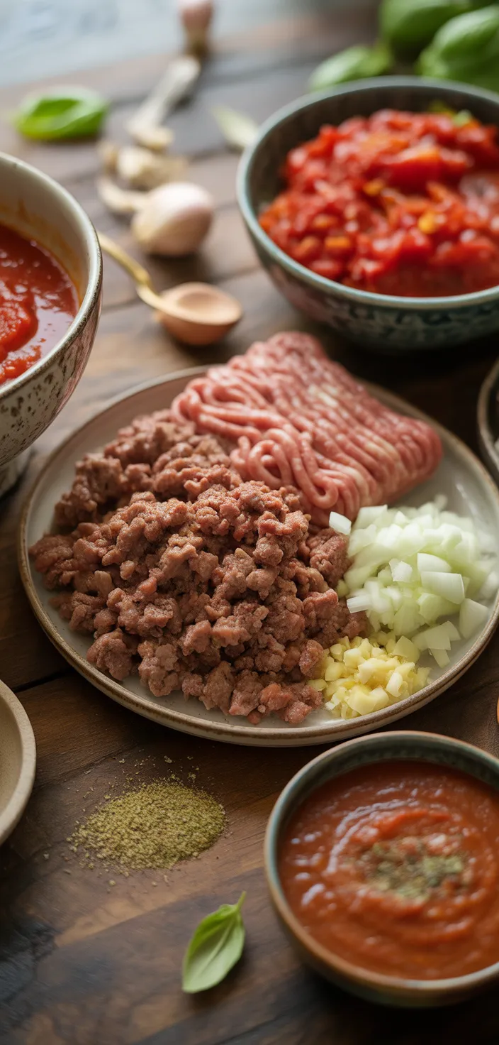 Ingredients photo for The BEST Lasagna Soup Recipe