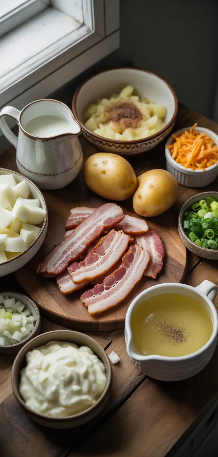 Ingredients photo for The Best Creamy Potato Soup Recipe