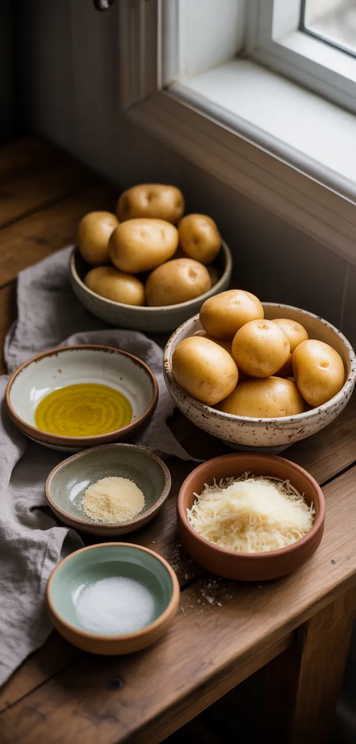 Ingredients photo for Air Fryer Garlic Parmesan Potatoes Recipe