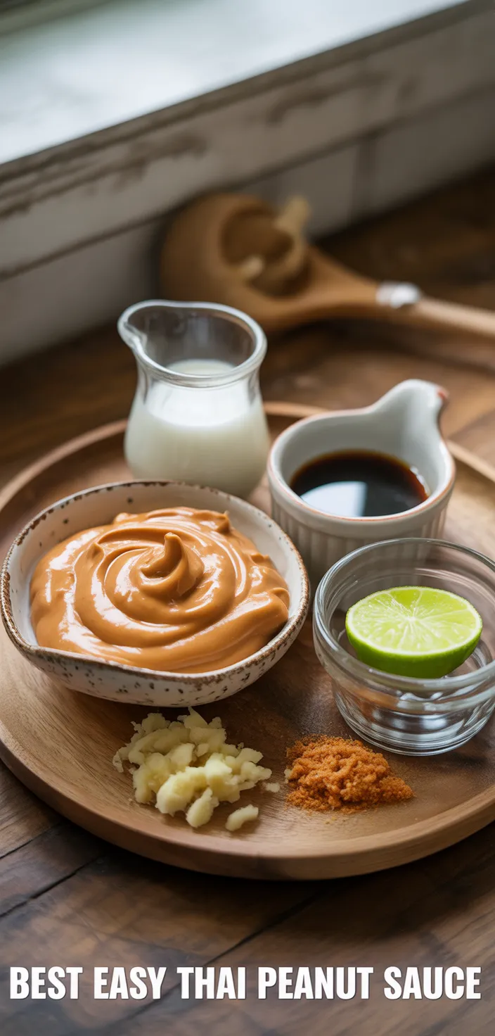 Ingredients photo for BEST Easy Thai Peanut Sauce Recipe