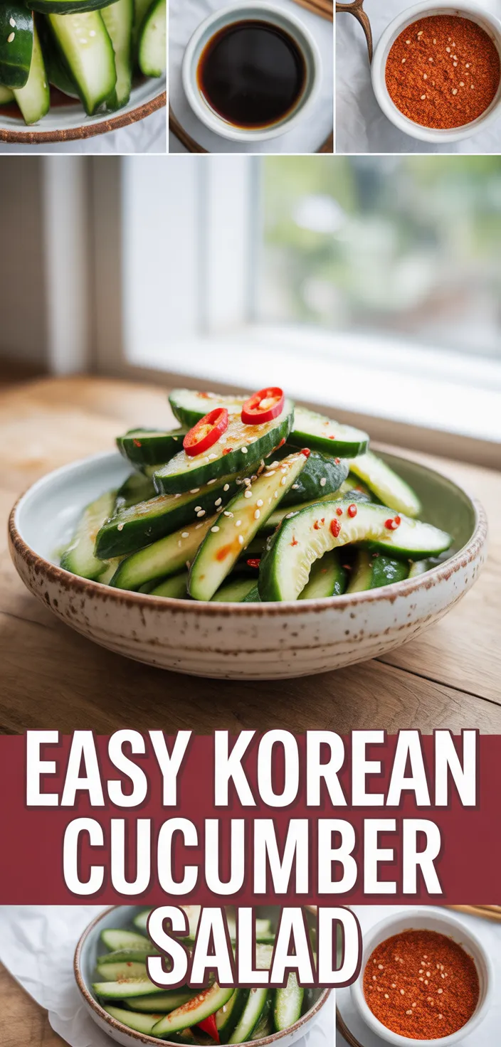 A photo of Easy Korean Cucumber Salad Recipe