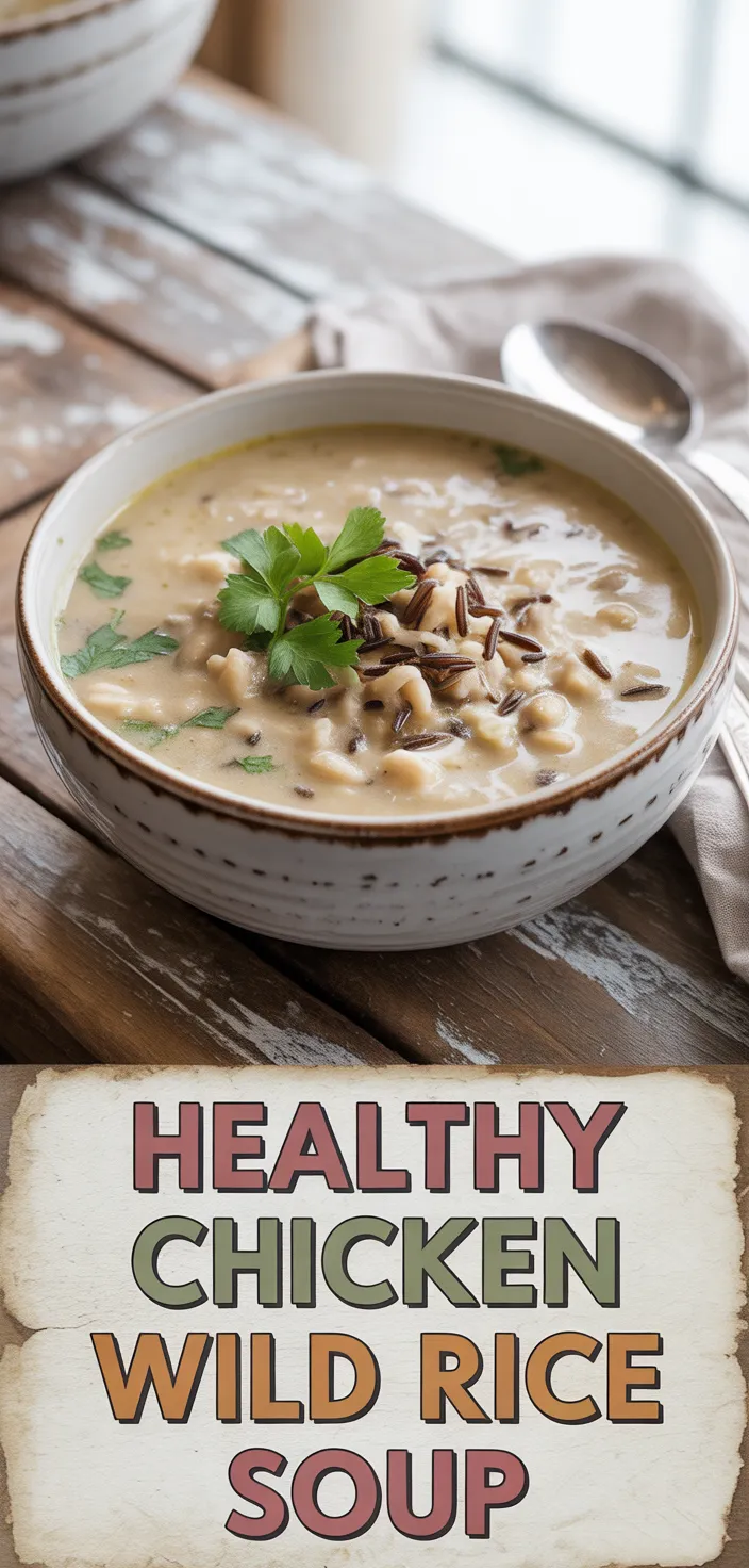 A photo of Healthy Chicken Wild Rice Soup Recipe
