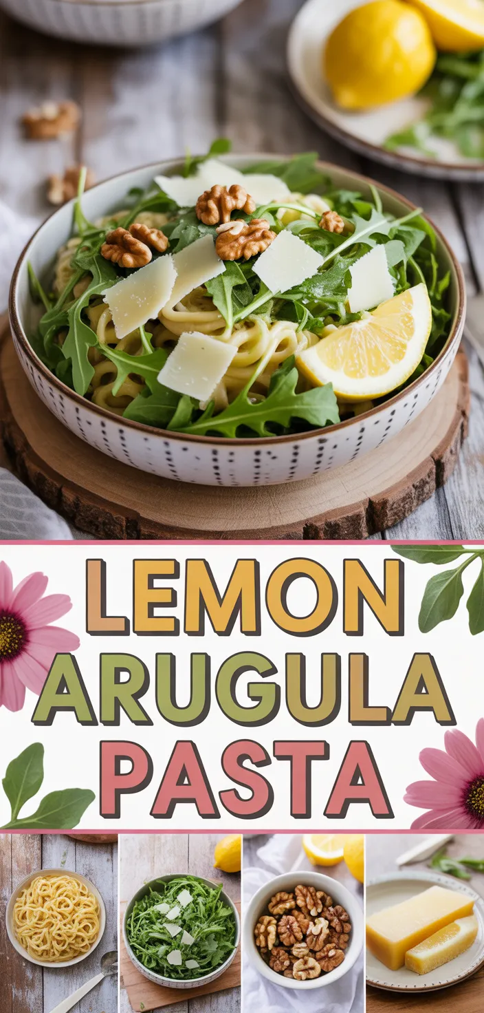 A photo of Quick, Easy, And DELICIOUS Lemon Arugula Pasta Salad Recipe