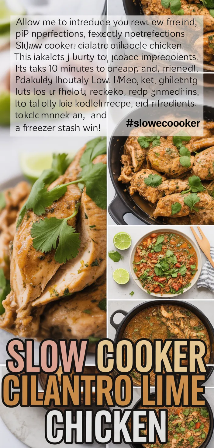 A photo of Slow Cooker Cilantro Lime Chicken Recipe