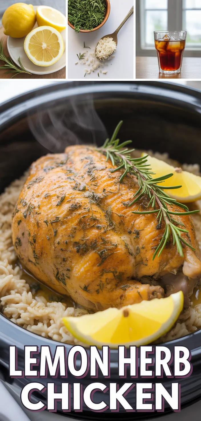 A photo of Slow Cooker Lemon Herb Chicken And Rice Recipe