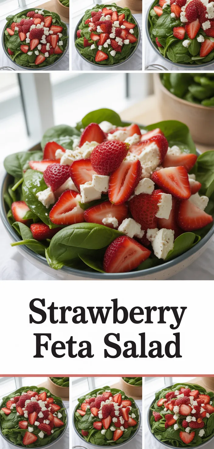 A photo of Strawberry Feta Spinach Salad Recipe