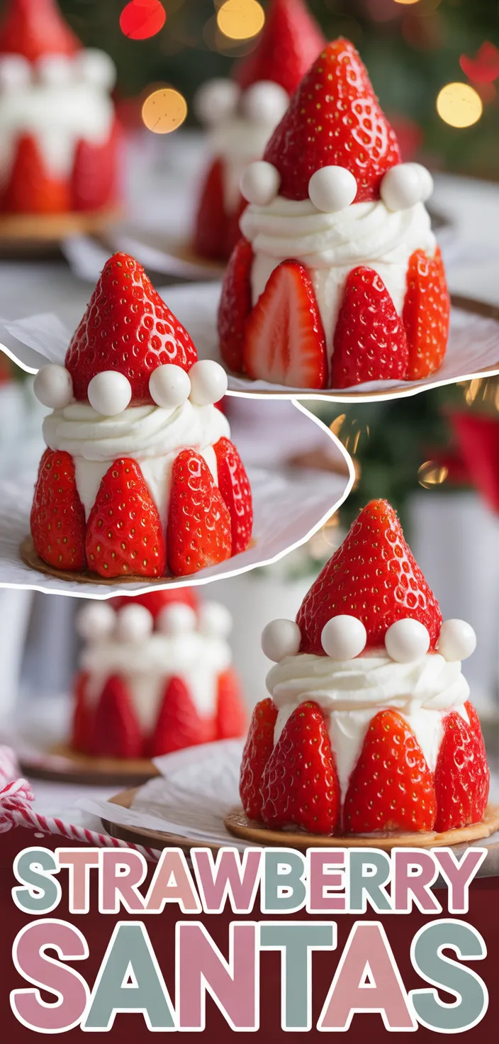 A photo of Strawberry Santas Recipe