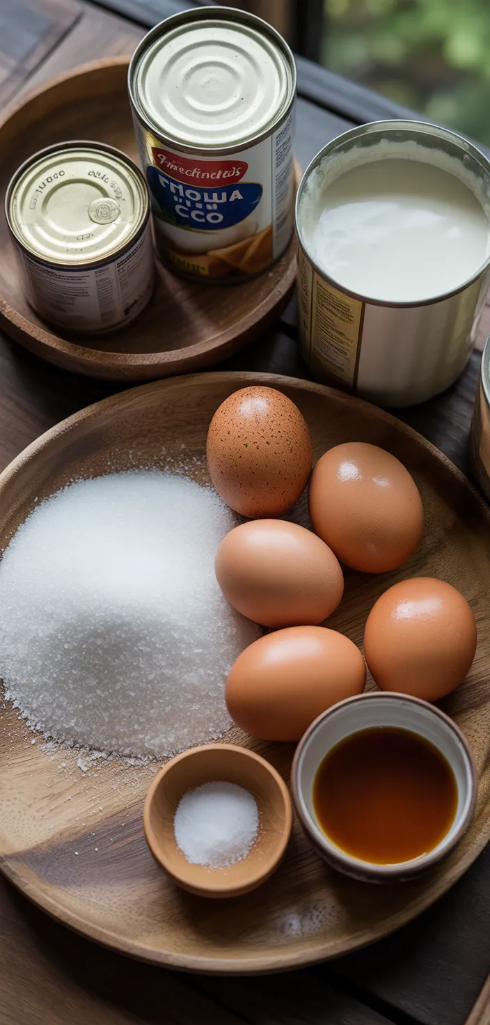 Ingredients photo for FRENCH ANTILLES COCONUT FLAN (FLAN COCO) Recipe