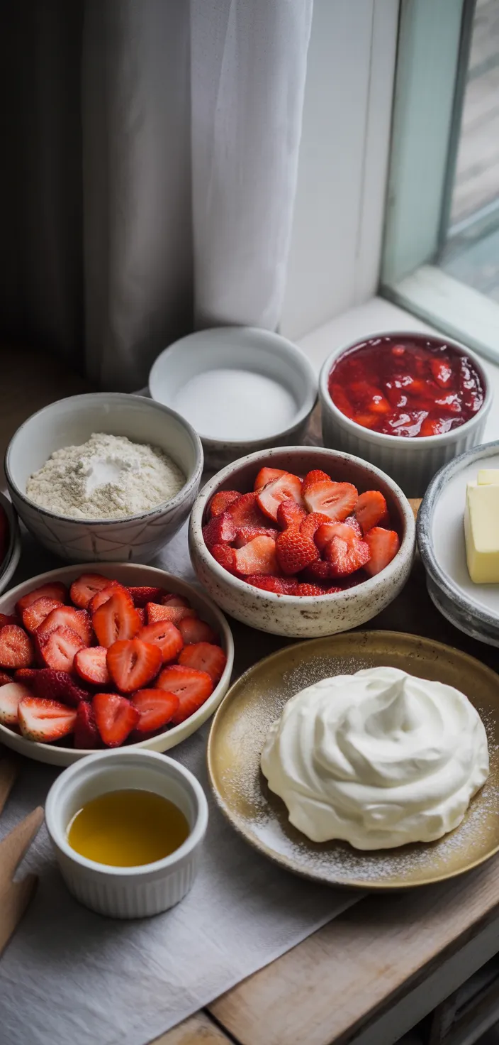 Ingredients photo for French Strawberry Cake Recipe