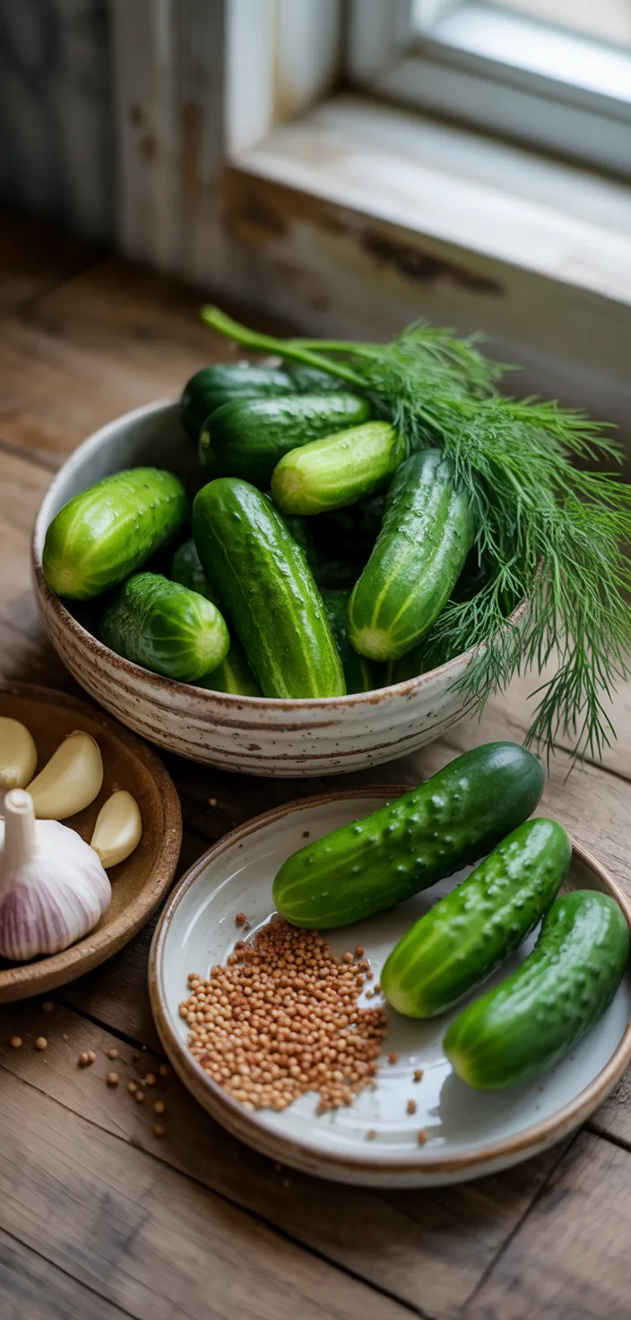 Ingredients photo for Refrigerator Pickles Recipe