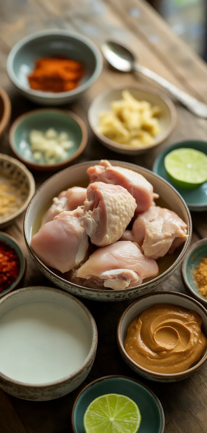 Ingredients photo for Slow Cooker Thai Peanut Chicken Recipe