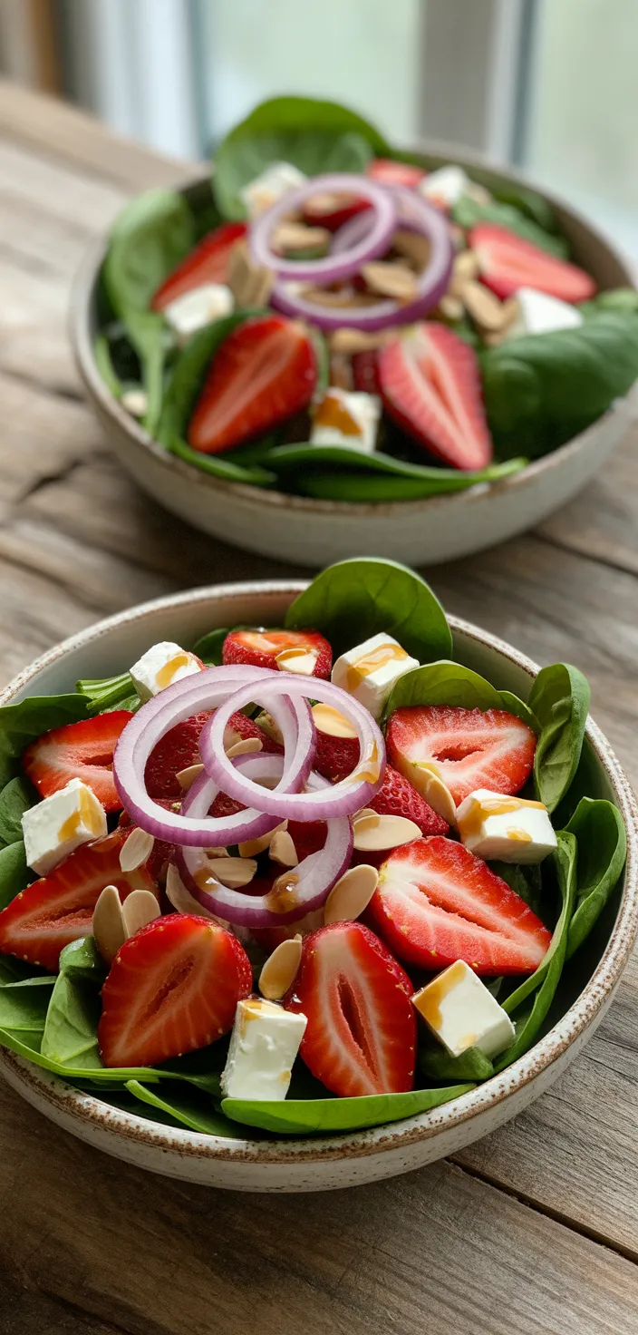 Ingredients photo for Strawberry Feta Spinach Salad Recipe