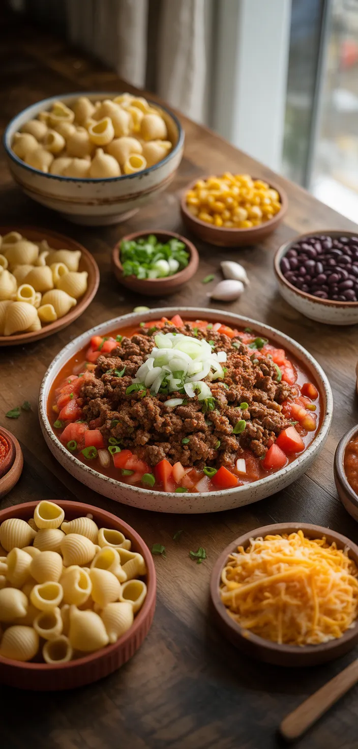 Ingredients photo for Taco Pasta (Instant Pot Or Stove) Recipe