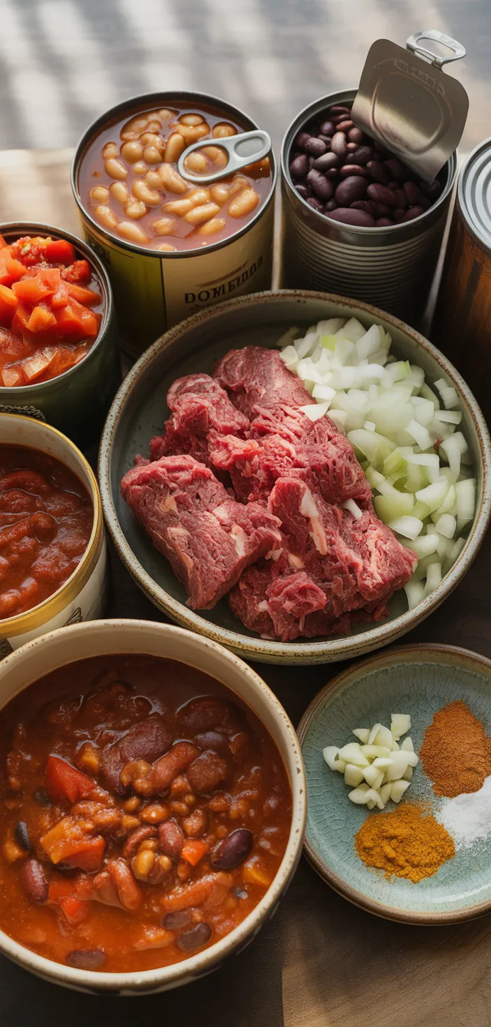 Ingredients photo for This Crockpot Chili Is Famous, Which Means It's AMAZING! Recipe
