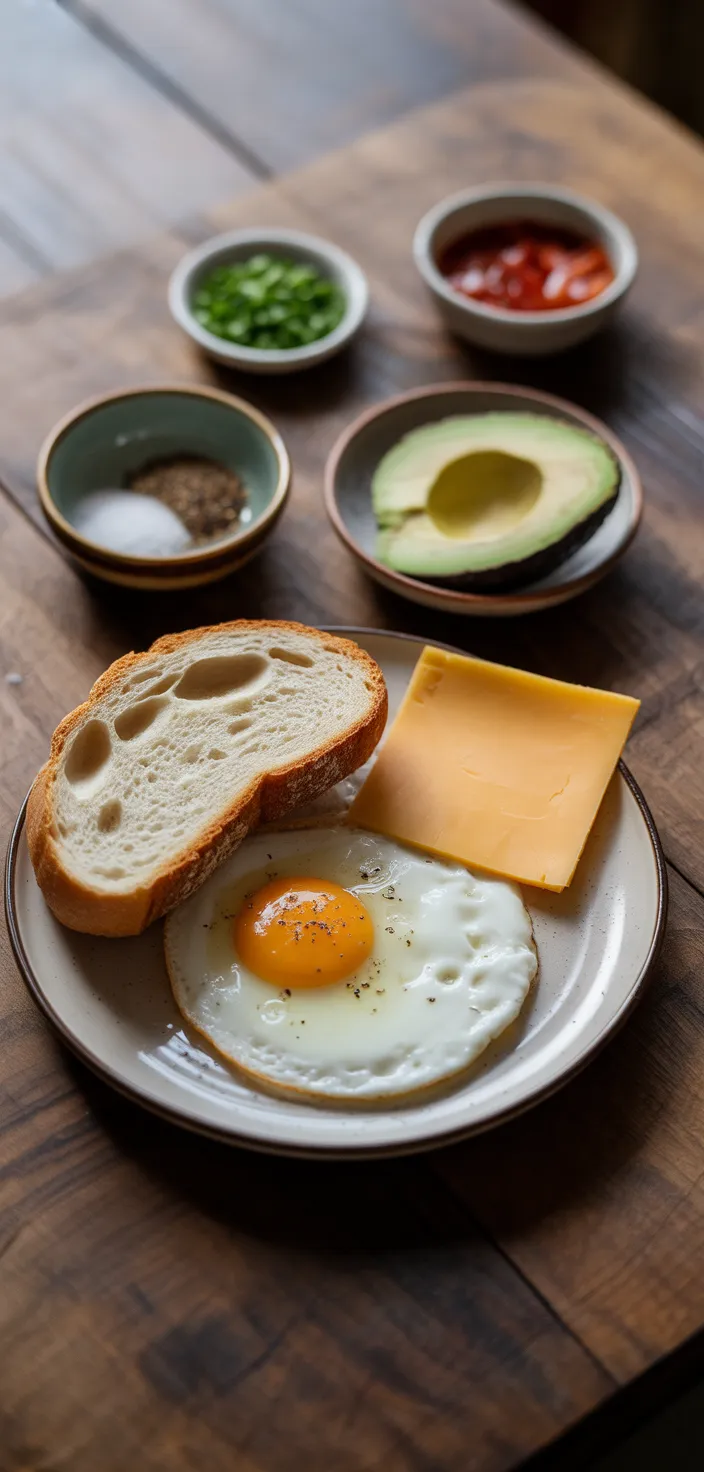 Ingredients photo for Air Fryer Egg And Cheese Toast Recipe