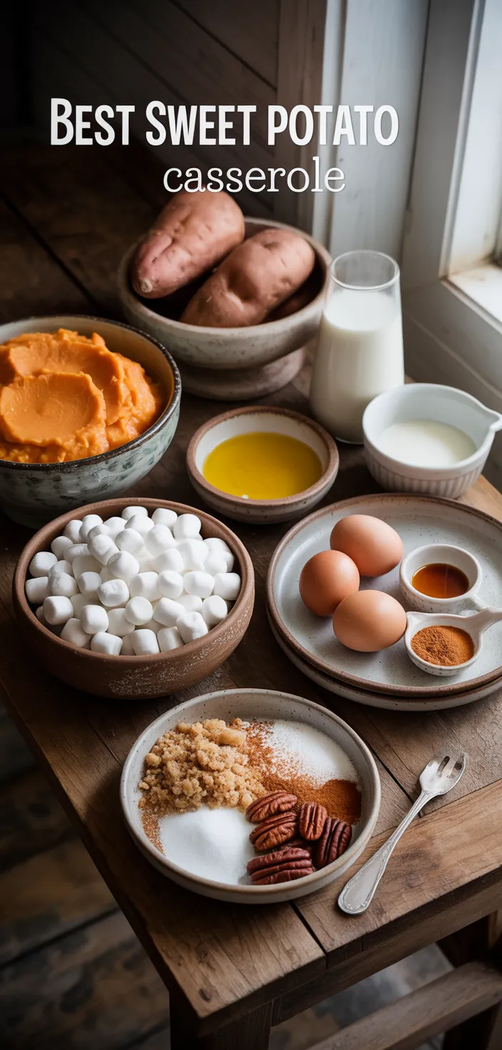 Ingredients photo for Best Sweet Potato Casserole Recipe