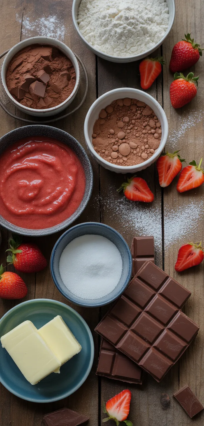 Ingredients photo for Chocolate Covered Strawberry Cupcakes For Valentines Day Recipe