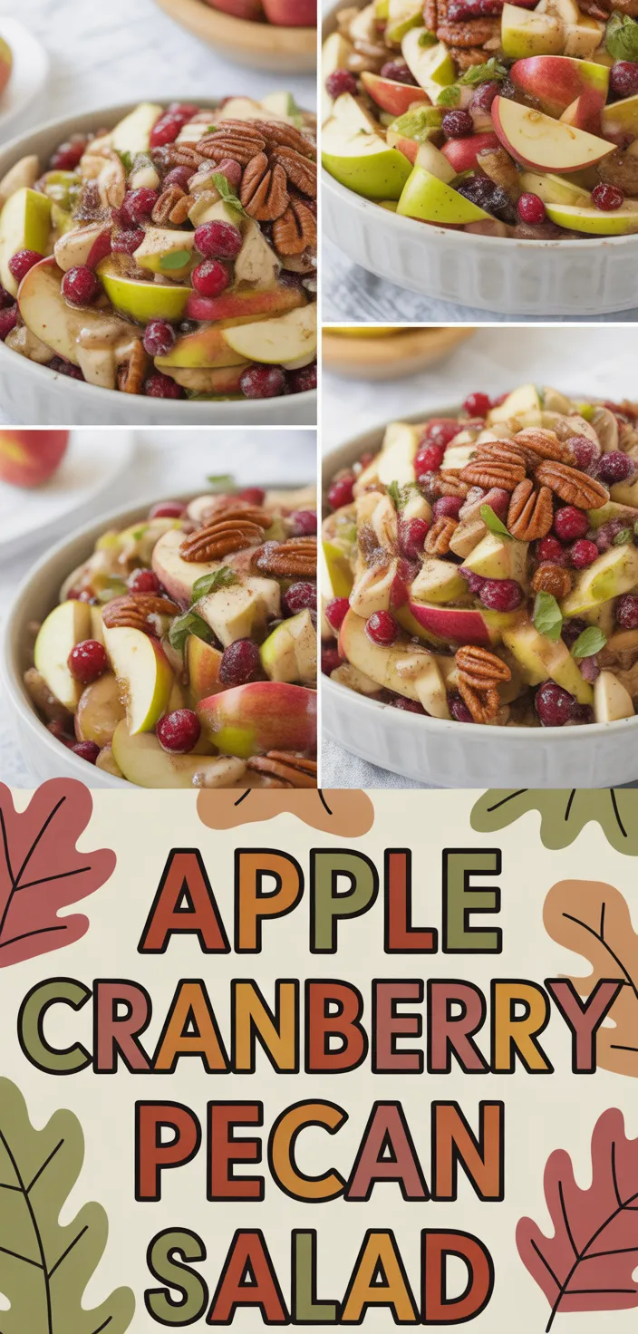 A photo of APPLE CRANBERRY PECAN SALAD Recipe
