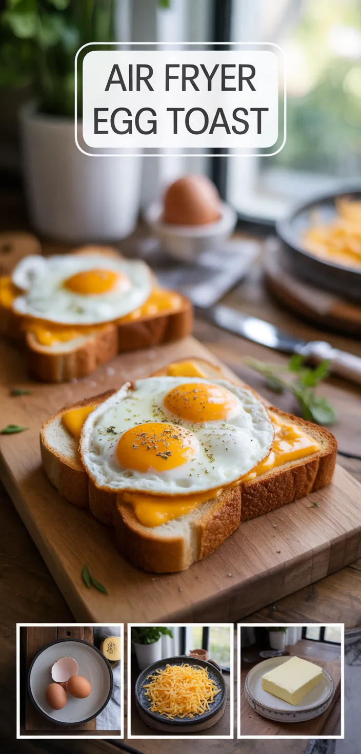 A photo of Air Fryer Egg And Cheese Toast Recipe