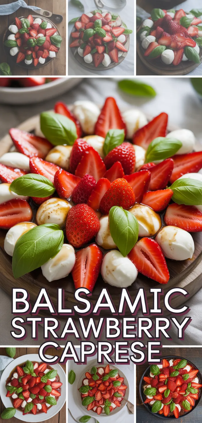 A photo of Balsamic Strawberry Caprese – Fresh & Flavorful Twist Recipe
