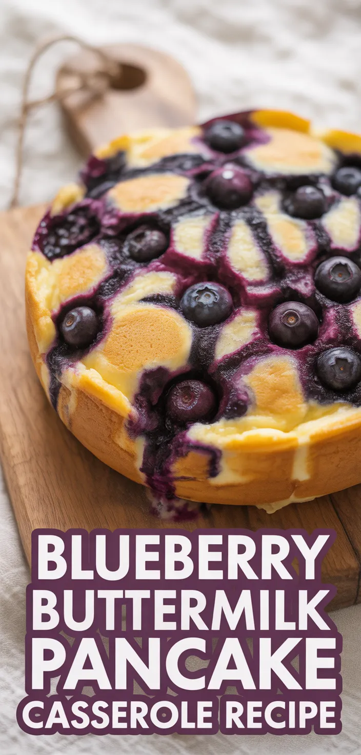 A photo of Blueberry Buttermilk Pancake Casserole Recipe