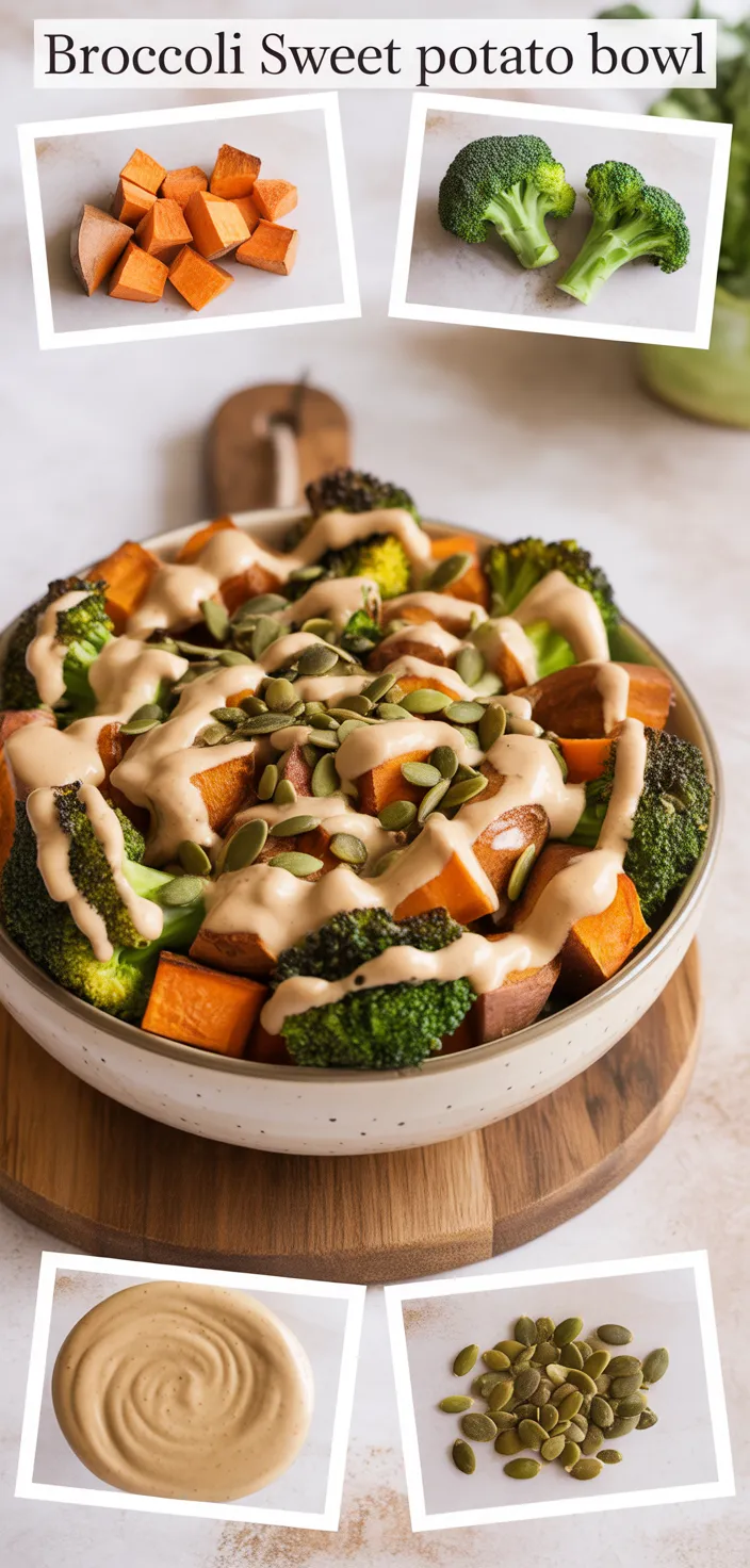 A photo of Broccoli Sweet Potato Bowl Recipe