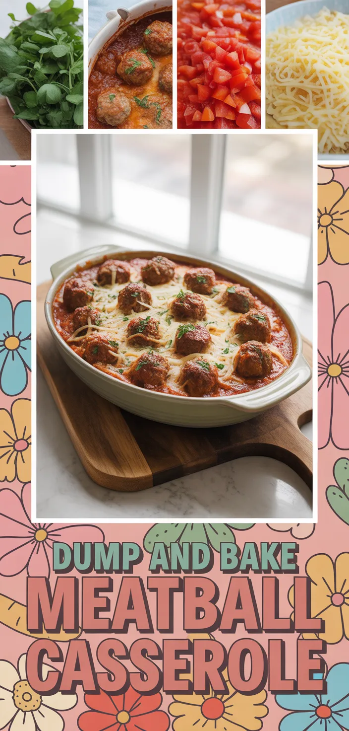 A photo of Dump And Bake Meatball Casserole Recipe