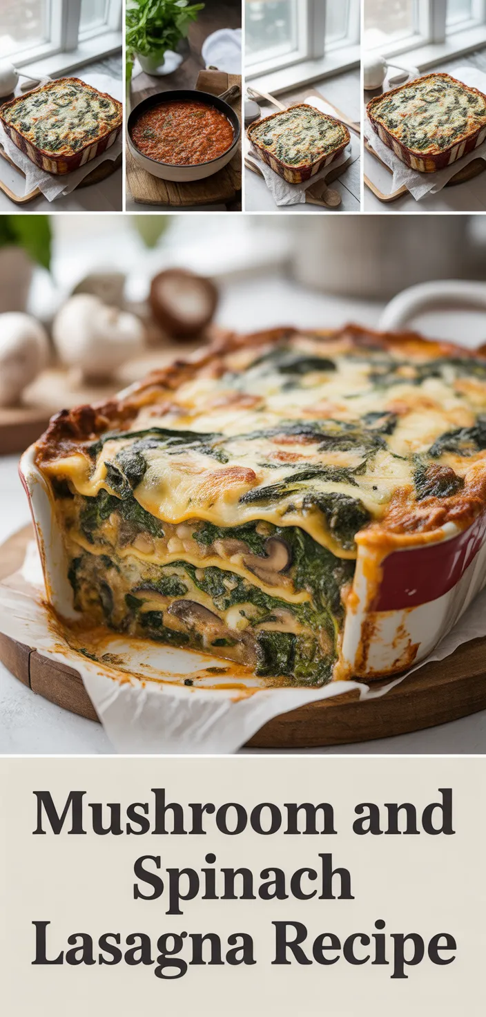 A photo of Mushroom And Spinach Lasagna Recipe