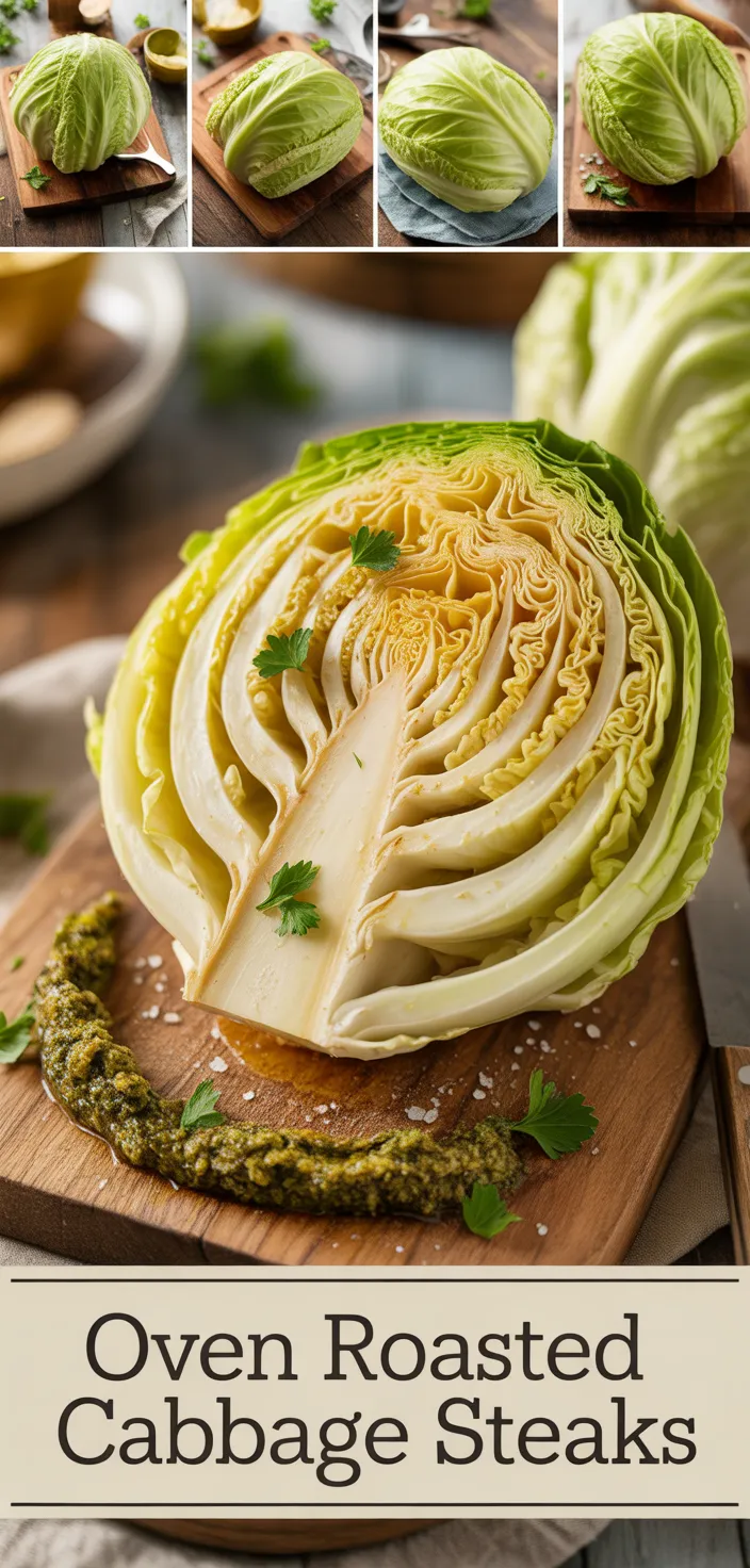 A photo of Oven Roasted Garlic Cabbage Steaks Recipe