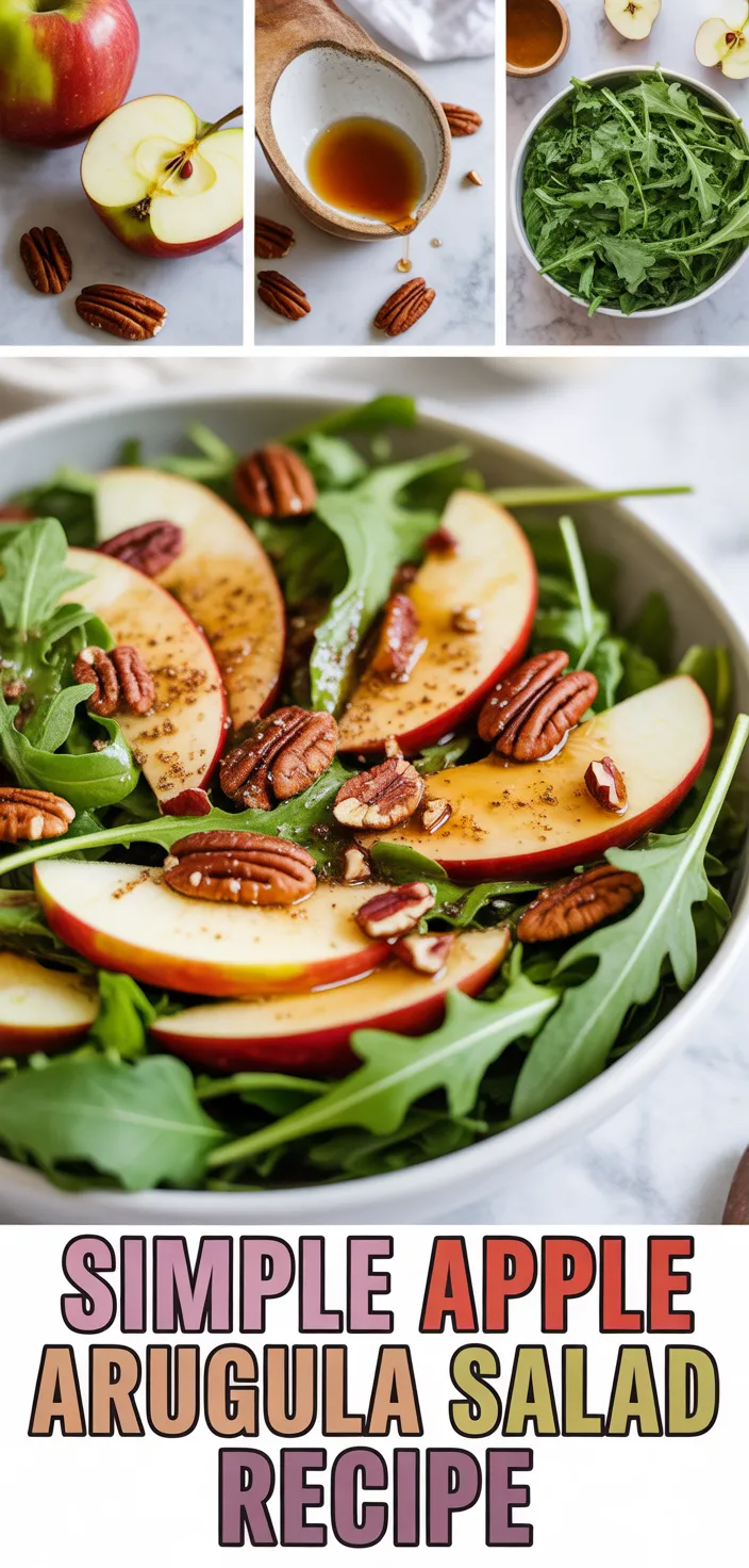 A photo of Simple Apple Arugula Salad Recipe