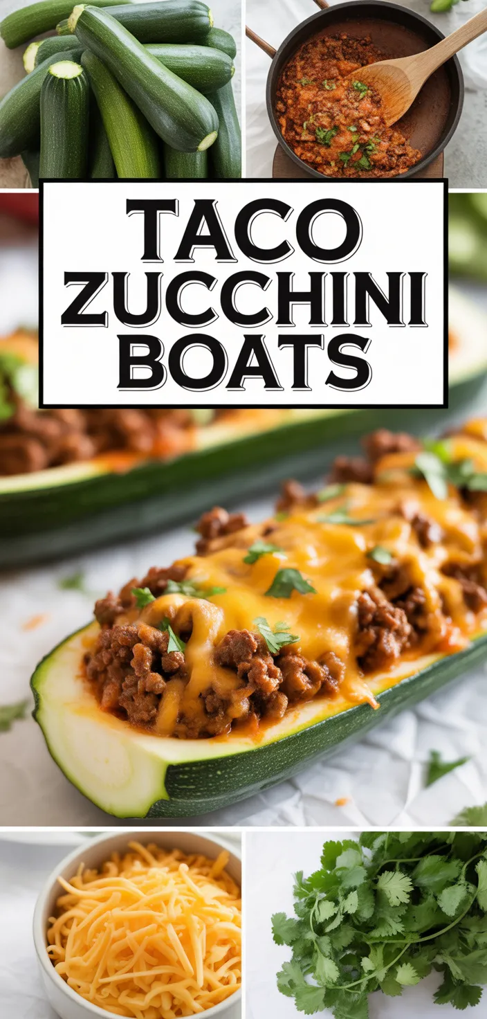 A photo of Taco Zucchini Boats Recipe