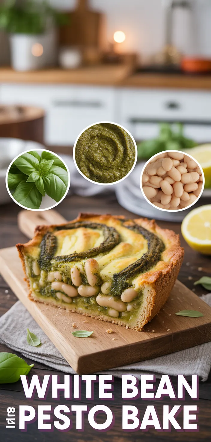 A photo of White Bean And Pesto Bake Recipe