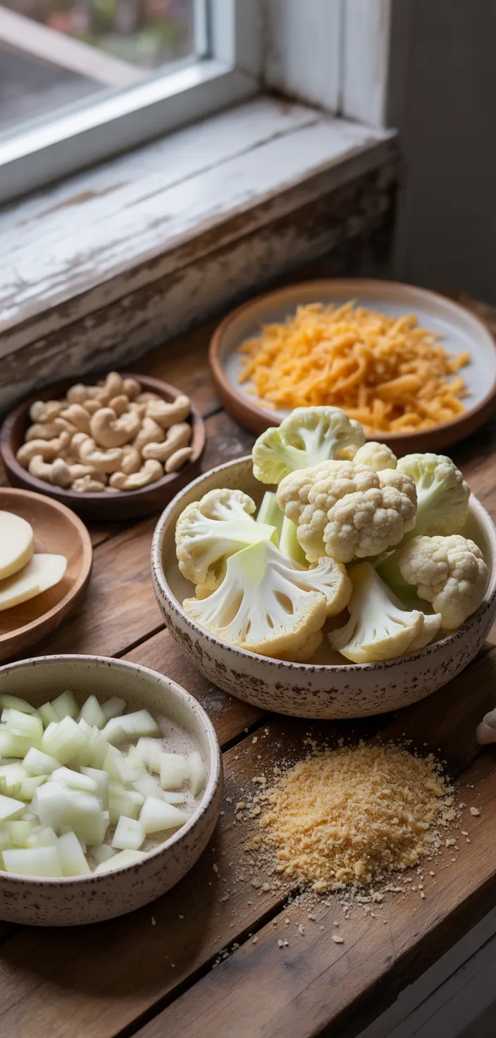 Ingredients photo for Comfort Food: Creamy Cauliflower Gratin Recipe