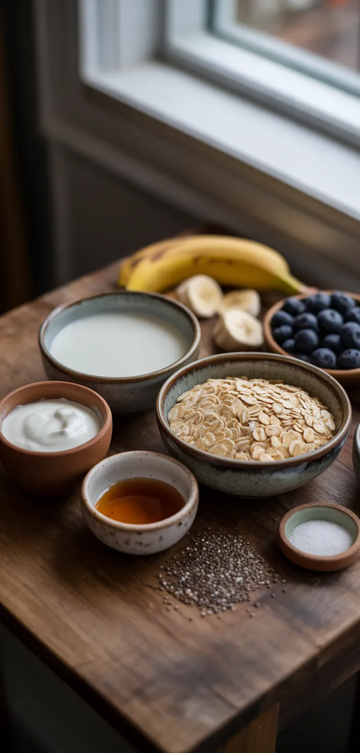 Ingredients photo for Easy Overnight Oats Recipe