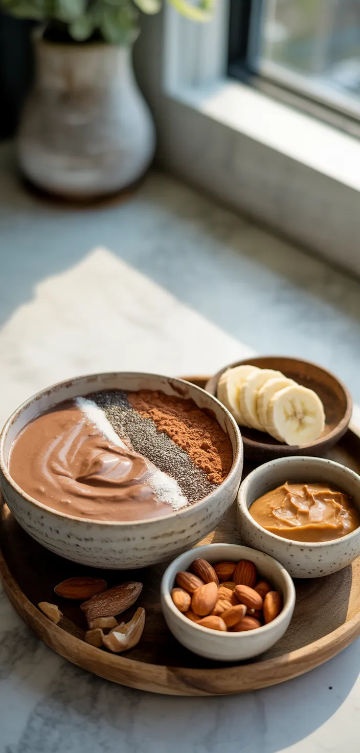 Ingredients photo for High Protein Chocolate Chia Seed Pudding That's Easy To Make! Recipe