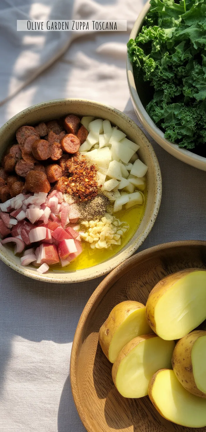 Ingredients photo for Olive Garden Zuppa Toscana Recipe