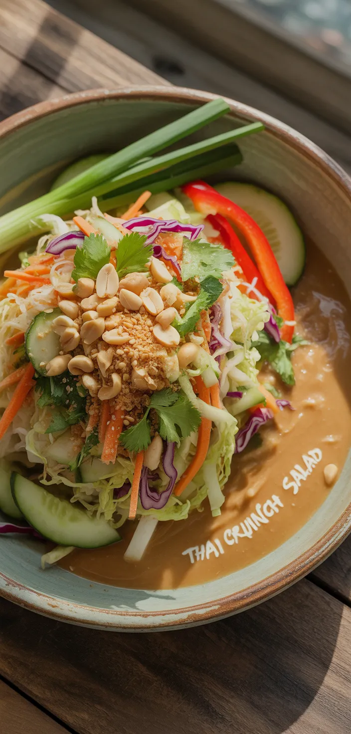 Ingredients photo for Thai Crunch Salad With Spicy Peanut Dressing (vegan) Recipe
