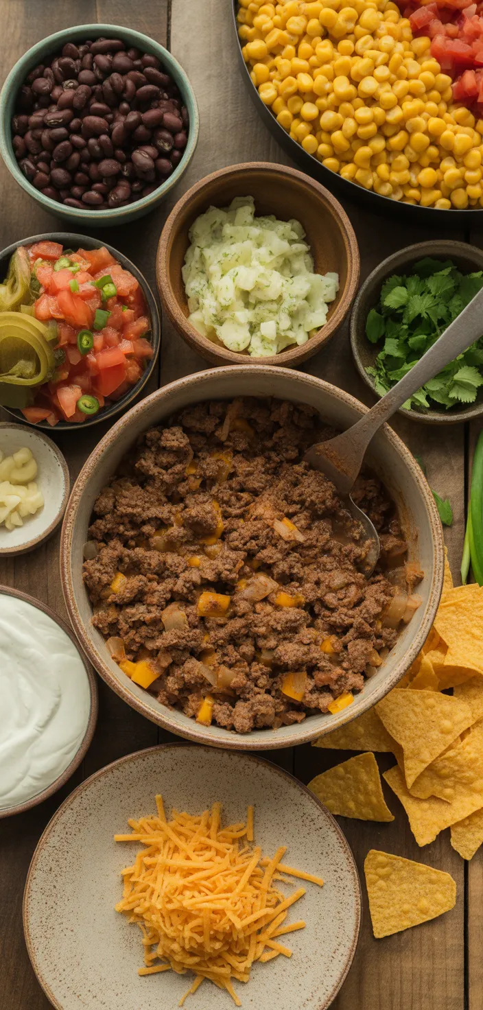 Ingredients photo for Walking Taco Casserole: A Fiesta Of Flavors In Every Bite Recipe